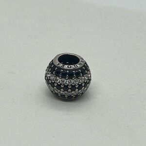 Pandora 925 Sterling Nautical Pave Lights Black Clear CZ Charm Bead | 791172NCK